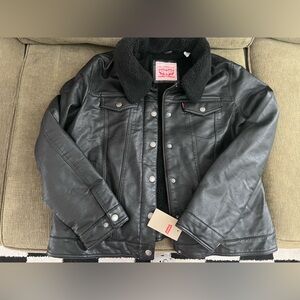 Levi's Black Sherpa-Lined Jacket